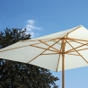 Parasol de jardin 3x3m avec mât central en bambou résistant au vent Khumat Remises