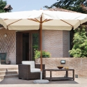 Parasol de jardin à mât central en bois 3x2m Tanami Vente