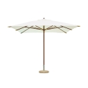 Parasol de jardin à mât central en bois 3x3 Zamoti Promotion