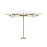 Parasol de jardin à mât central en bois 3x3 Zamoti Promotion