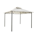 Tonnelle de jardin en fer 3x3 écru anthracite Illinois Promotion
