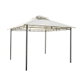 Tonnelle de jardin en fer 3x3 écru anthracite Illinois Promotion