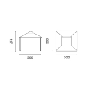Tonnelle de jardin en fer 3x3m avec moustiquaires Oregon Réductions