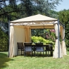 Tonnelle de jardin en fer 3x3m avec moustiquaires Oregon Vente