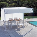 Pergola de jardin 3x3 avec toit coulissant Skroda Vente
