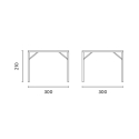 Pergola de jardin 3x3 avec toit coulissant Skroda Réductions