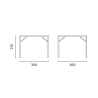 Pergola de jardin 3x3 avec toit coulissant Skroda Réductions