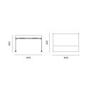Pergola murale en fer 3x4 m pour extérieur Kansas Remises