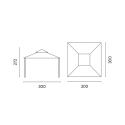 Tonnelle de jardin en fer 3x3 écru anthracite Illinois Réductions
