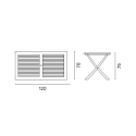 Table de jardin pliable en teck 80x120 cm Lipari Réductions