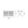 Table de jardin pliable en teck 80x120 cm Lipari Réductions