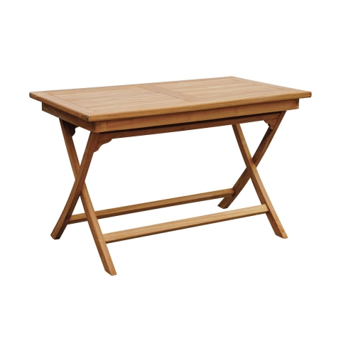 Table de jardin pliable en teck 80x120 cm Lipari Promotion