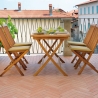 Table de jardin pliable en teck 80x120 cm Lipari Remises