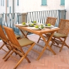 Table de jardin pliable en teck 80x120 cm Lipari Vente