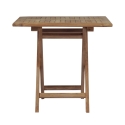 Table pliant d'extérieur en bois de teck 80x80 cm Vulcano Remises