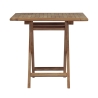 Table pliant d'extérieur en bois de teck 80x80 cm Vulcano Remises
