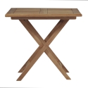 Table pliant d'extérieur en bois de teck 80x80 cm Vulcano Offre