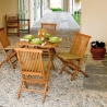 Table pliant d'extérieur en bois de teck 80x80 cm Vulcano Vente