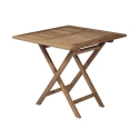 Table pliant d'extérieur en bois de teck 80x80 cm Vulcano Promotion