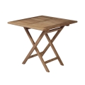 Table pliant d'extérieur en bois de teck 80x80 cm Vulcano Promotion