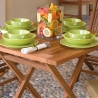 Table pliant d'extérieur en bois de teck 80x80 cm Vulcano Réductions