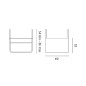 Table de balcon blanc pliable pour extérieur 60x52 cm Ringhiera Remises