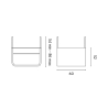 Table de balcon blanc pliable pour extérieur 60x52 cm Ringhiera Remises