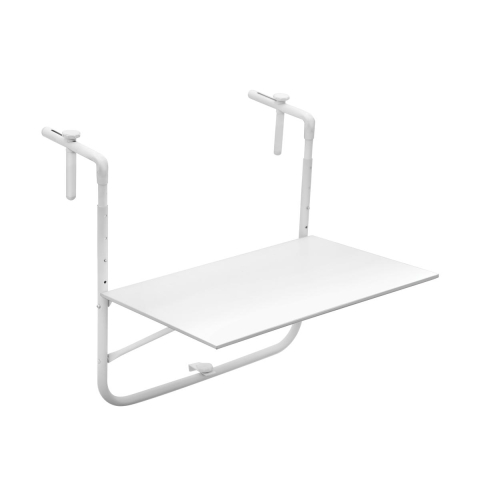 Table de balcon blanc pliable pour extérieur 60x52 cm Ringhiera Promotion