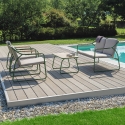 Ensemble de jardin moderne 2 fauteuils canapé et table basse Tinos Offre