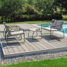 Ensemble de jardin moderne 2 fauteuils canapé et table basse Tinos Offre