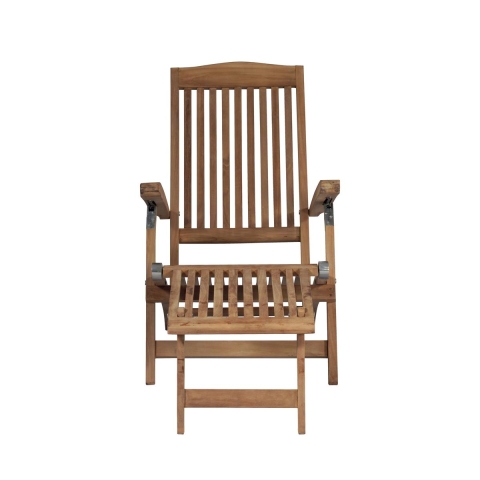 Chaise longue inclinable en bois de teck pour jardin Streamer Promotion