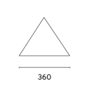 Voile d'ombrage triangulaire d'extérieur 3,6 x 3,6 x 3,6 m Solar Vente