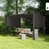 Gazebo da esterno giardino in alluminio rettangolare 3x4m Barbados Promozione