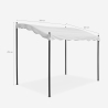 Gazebo 3x2 metri giardino acciaio ingresso bar hotel Pergola 