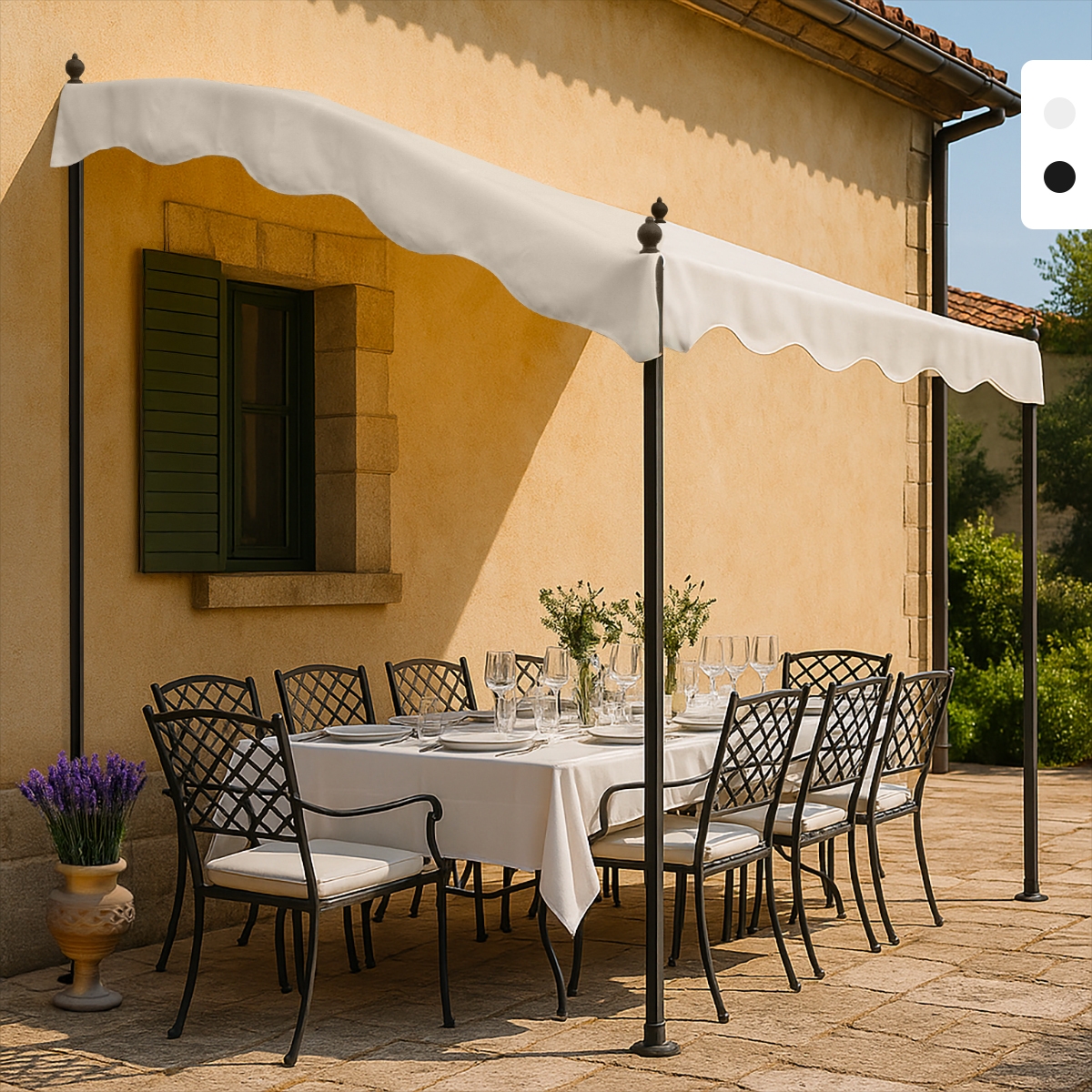 Gazebo 3x2 metri giardino acciaio ingresso bar hotel Pergola Scelta