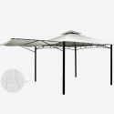 Gazebo 3,3x3,3 metri giardino bar veranda mercato pagoda Antigua Sconti