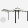 Gazebo 3,3x3,3 metri giardino bar veranda mercato pagoda Antigua Sconti