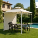 Gazebo 3,3x3,3 metri giardino bar veranda mercato pagoda Antigua uv Offerta