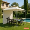 Gazebo 3,3x3,3 metri giardino bar veranda mercato pagoda Antigua uv Stock