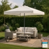Ombrellone giardino 3x2 alluminio rettangolare palo centrale bar hotel Eden