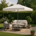 Ombrellone giardino 3x2 alluminio rettangolare palo centrale bar hotel Eden