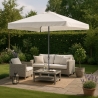 Ombrellone giardino 3x2 alluminio rettangolare palo centrale bar hotel Eden
