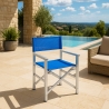 2 Chaises de plage pliantes portables en textilène aluminium Regista Gold