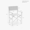 4 chaises de plage pliables portables textilène aluminium Regista Gold
