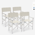 4er Set Klappbare Strandstühle Klappstühle Aluminium Regista Gold Aktion
