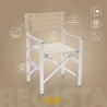 4 chaises de plage pliables portables textilène aluminium Regista Gold