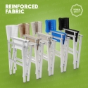4er Set Klappbare Strandstühle Klappstühle Aluminium Regista Gold 