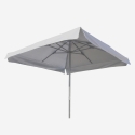Parasol de jardin droit 3x3 aluminium carré bar hôtel Marte Catalogue