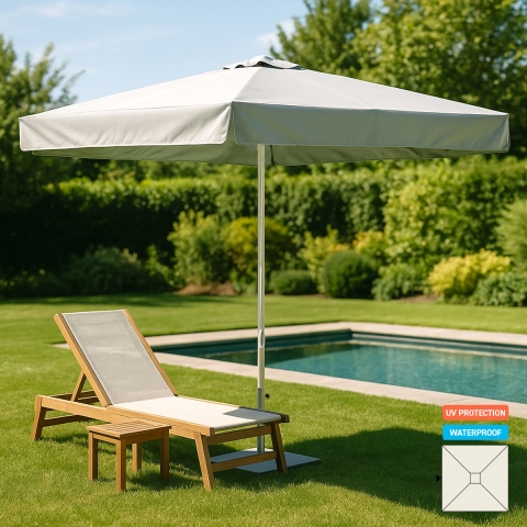 Ombrellone giardino 3x3 alluminio quadrato palo centrale bar hotel Marte Promozione