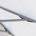 Parasol de jardin droit 3x3 aluminium carré bar hôtel Marte 